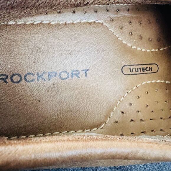 Rockport Brown Pebbled Brazilian Leather Slip on Loafers Driving Shoes Mens Sz 9 - Picture 7 of 8